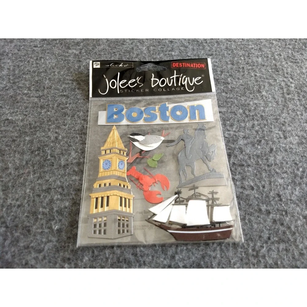 Jolee's Boutique & Sandylion Travel Stickers Scrapbooking Boston DC NY Lot/7 NEW